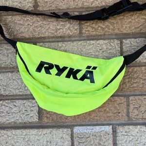 Vintage Ryka Fanny Pack Neon Green with Bold Black Logo